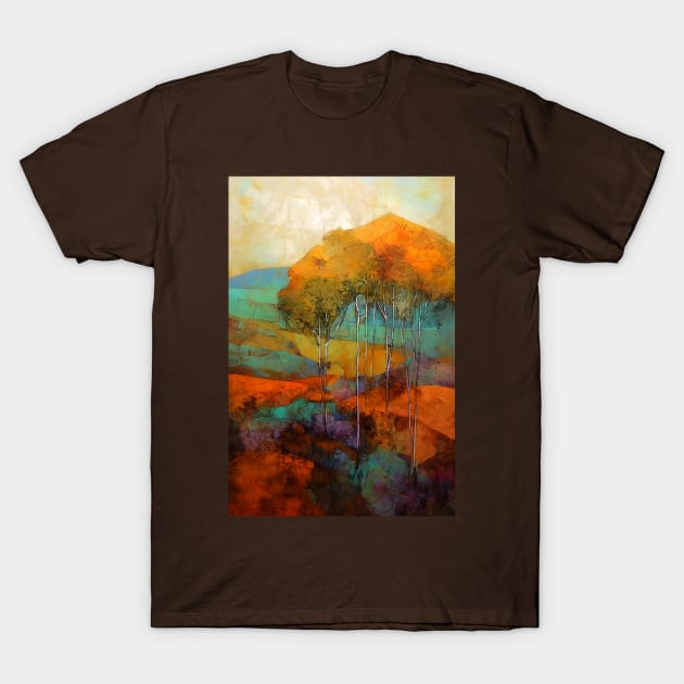 Rusty textured countryside autumn5 T-Shirt by redwitchart